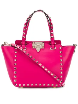 Valentino Garavani Rockstud牛皮手提包