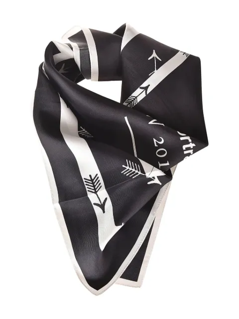 Self-Portrait logo-detail scarf