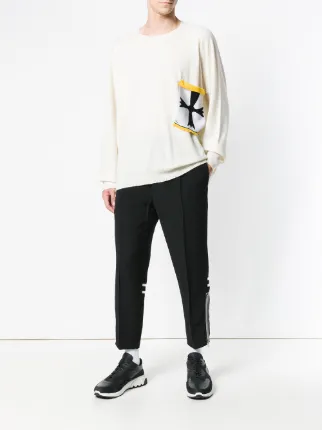 Patch Sweater Riccardo Neck Crew Farfetch Comi ZxqIOqw5p