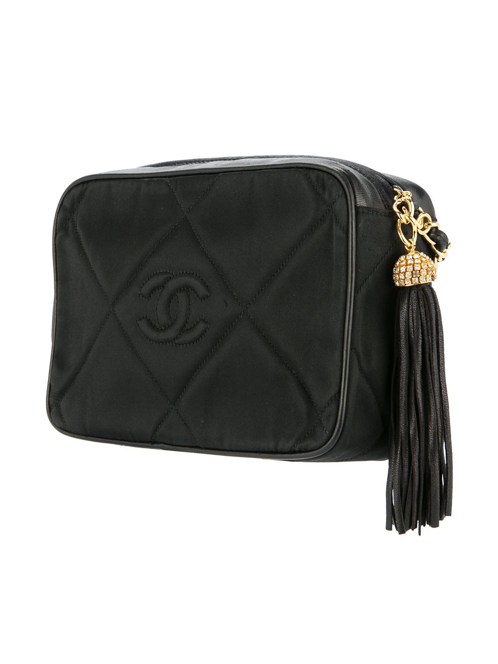 фото Chanel pre-owned стеганая сумка на плечо с кисточкой