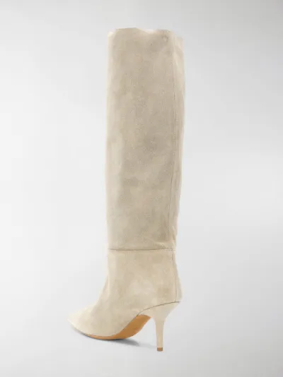 Yeezy knee-high boots neutrals | MODES