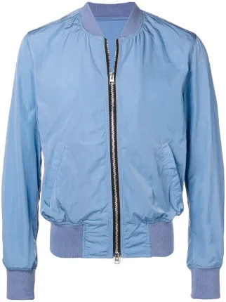 bright blue bomber jacket