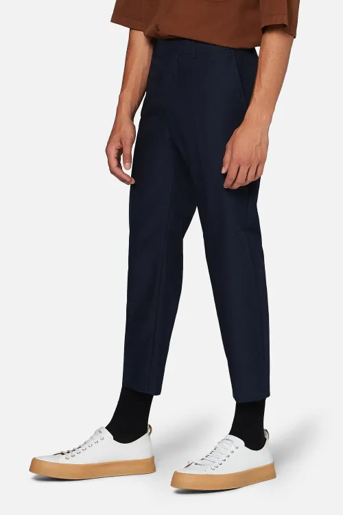 Cropped Fit Trousers - AMI Paris Official
