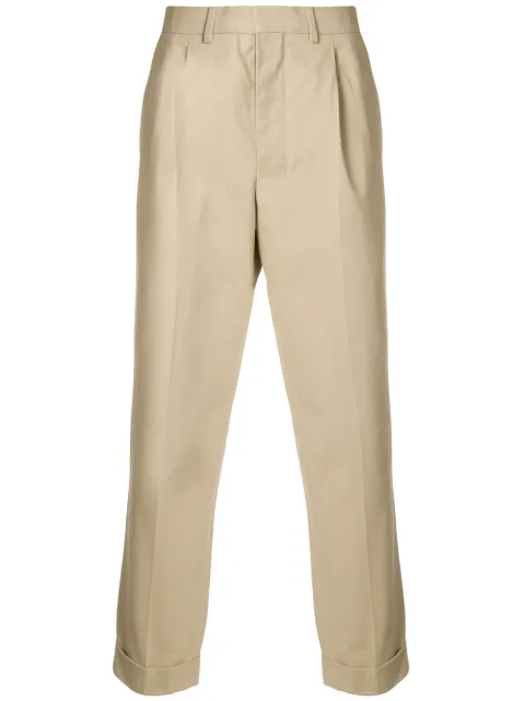 Click to view more detailed imagery on our partner's website Ami Alexandre Mattiussi Pleated Carrot Fit Trousers In 250 Beige