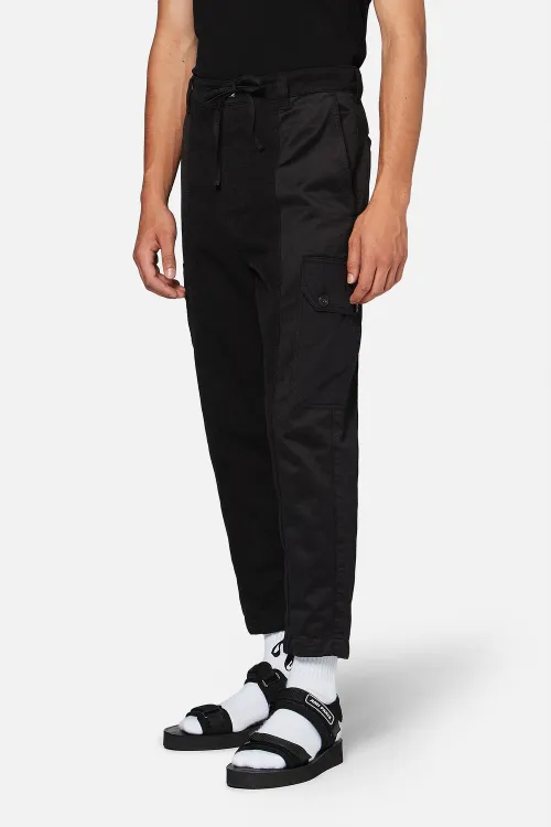 Patchwork Oversized Carrot Fit Trousers 