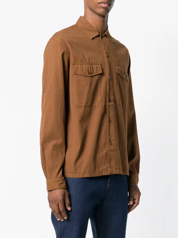 AMI Paris Camp Collar Overshirt - Farfetch