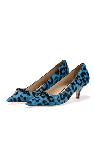 blue animal print shoes