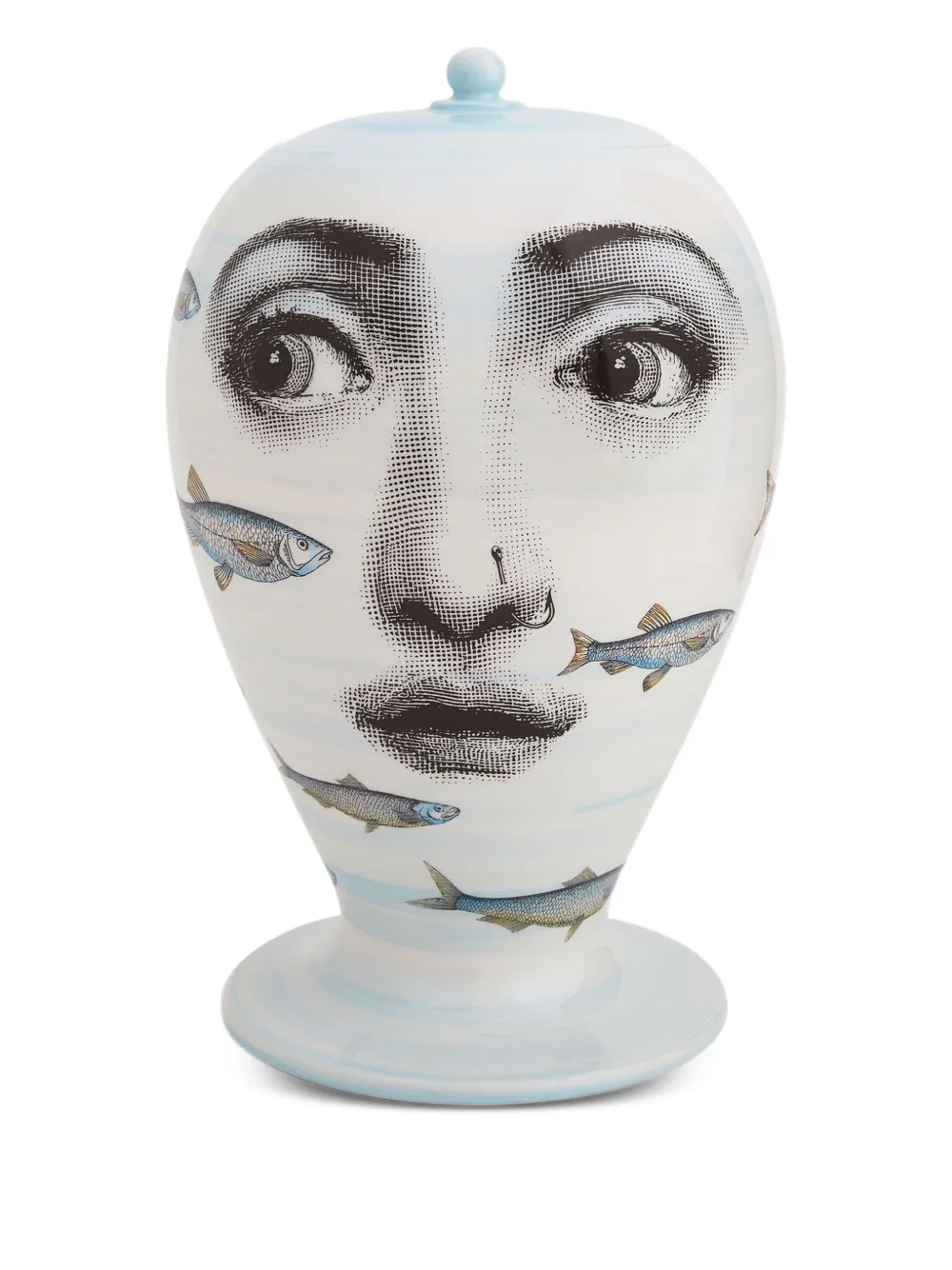 Fornasetti face fish printed jar | blanco | Image 1