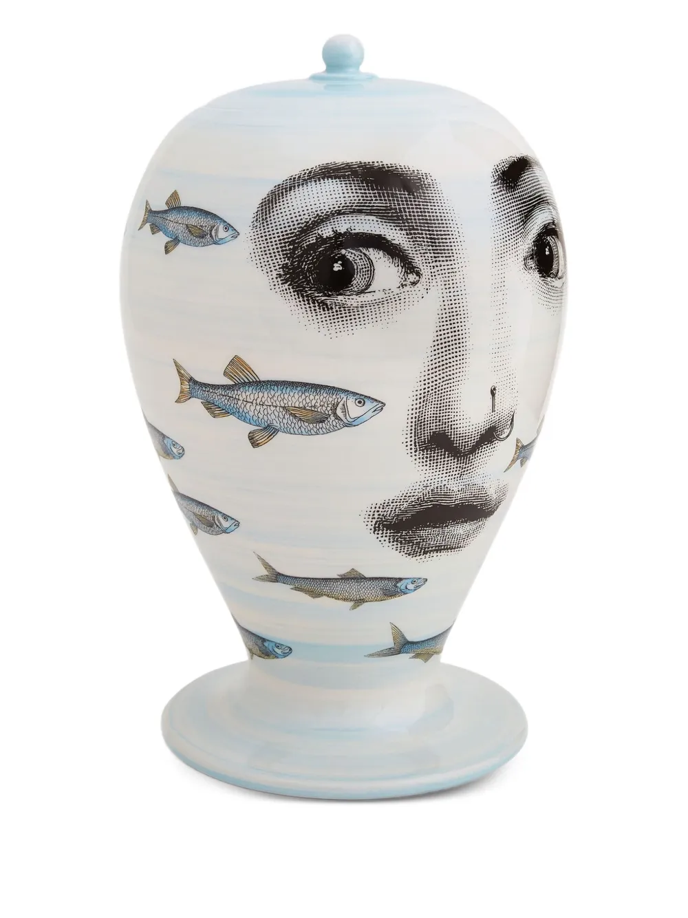 Fornasetti face fish printed jar | Floreros | Image 2