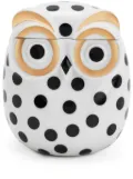 Fornasetti Civetta Impallinata porcelain jar (12cm) - White