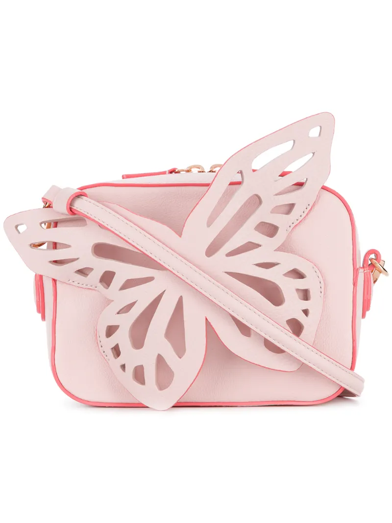 flossy Butterfly camera bag - women - Calf Leather - One Size - PINK & PURPLE
