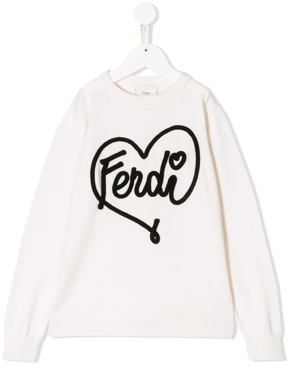 Fendi Kids logo embroidered jumper Fendi Kids logo embroidered jumper