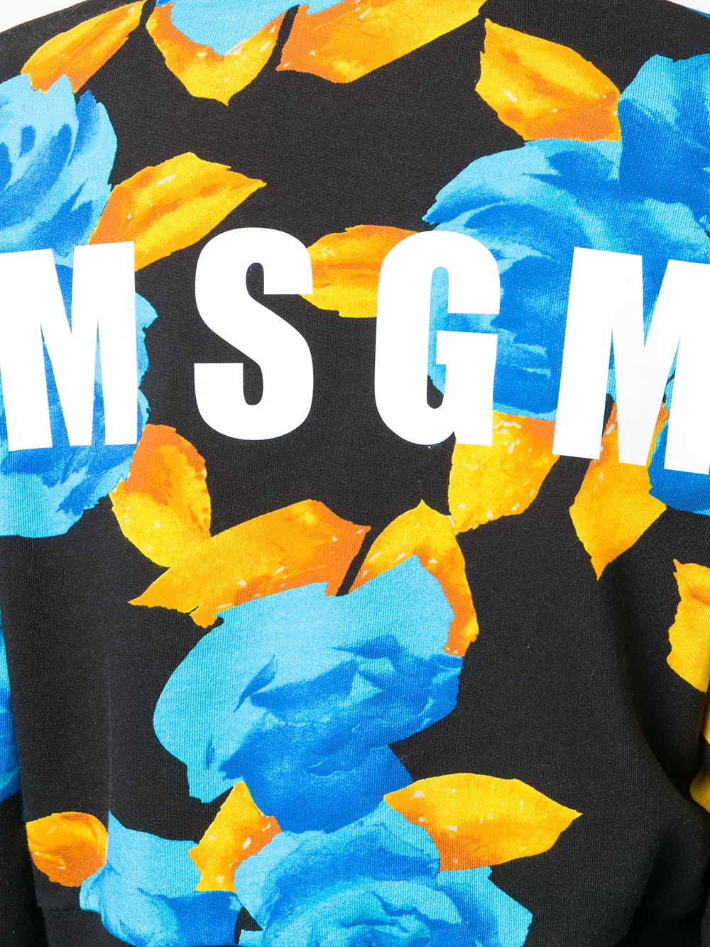 MSGM cropped jersey sweater Zwart