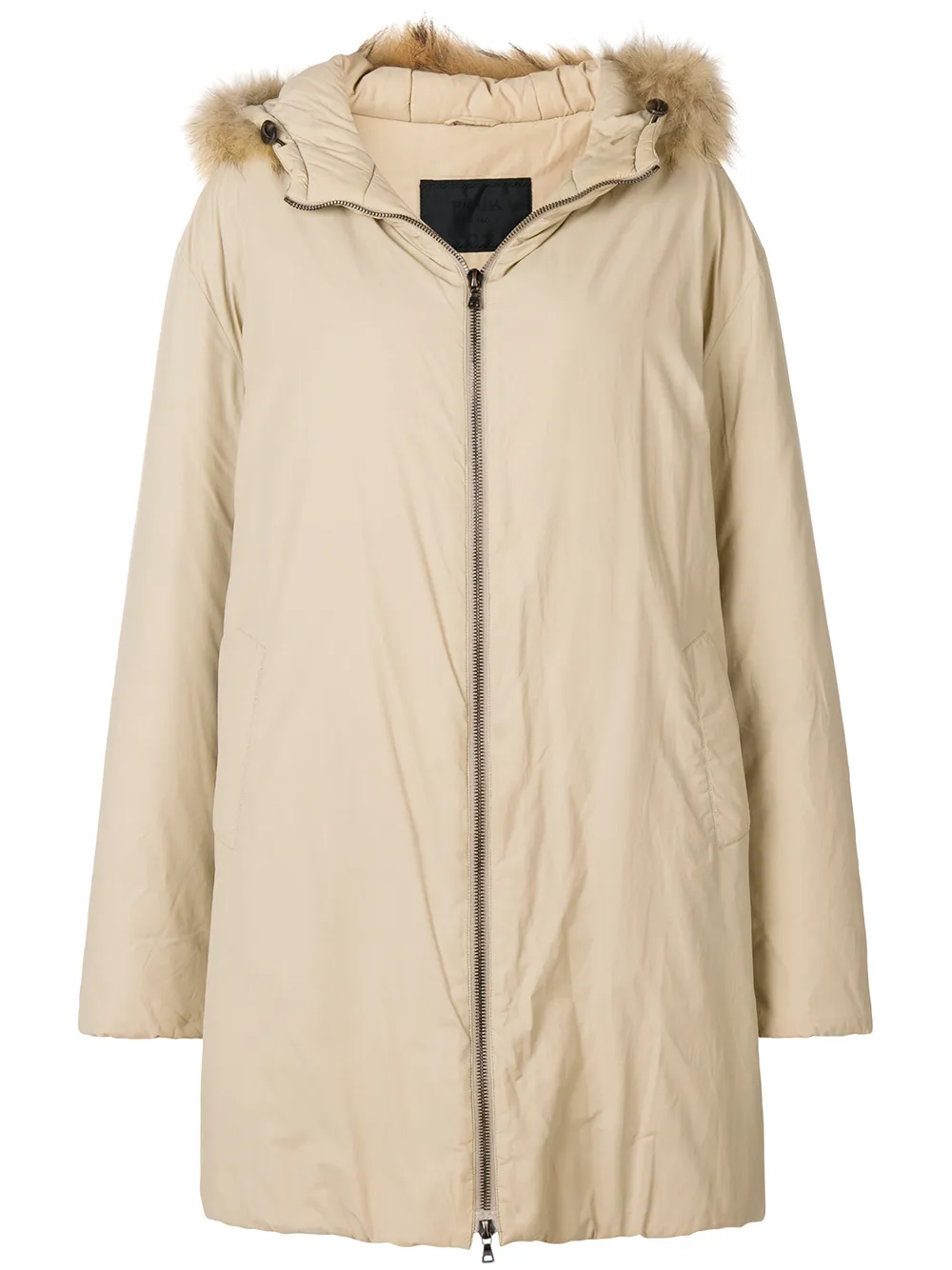 Prada Pre-Owned пальто с капюшоном