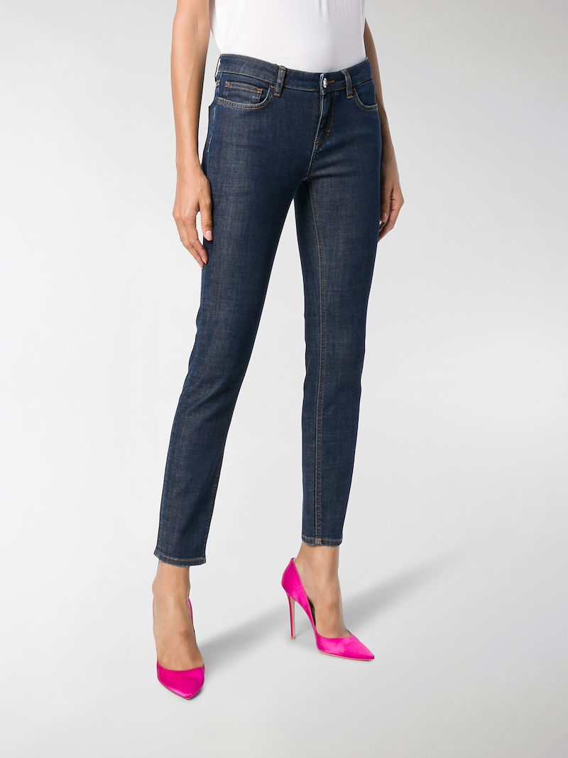 Gabbana rear-slogan skinny-fit jeans 