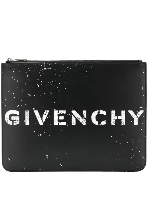 Givenchy Stencil large zipped pouch
