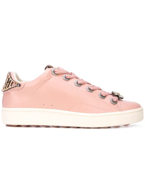 coach c101 low top sneaker pink