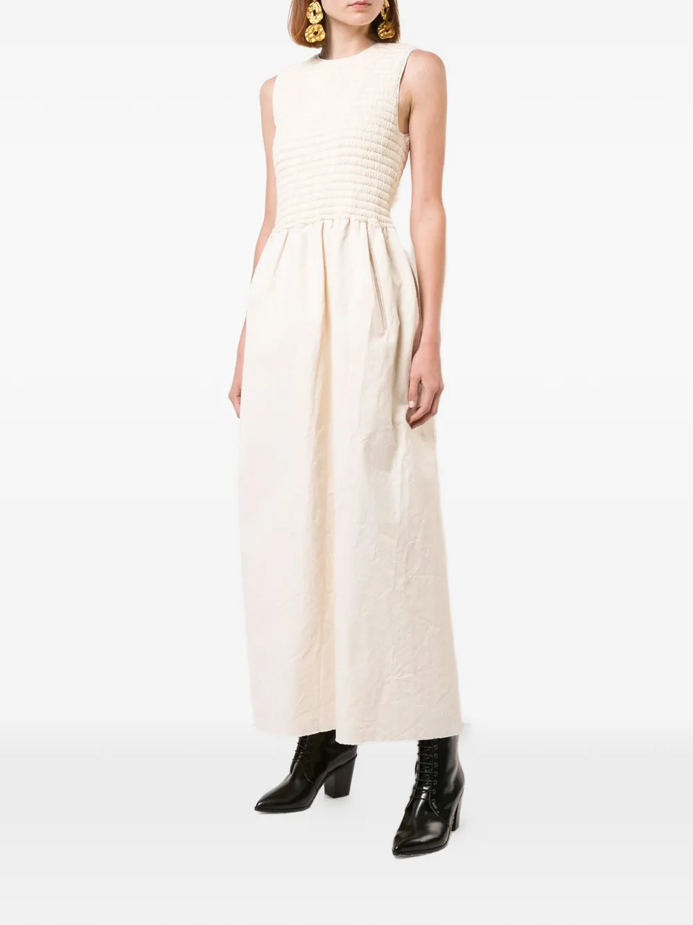 Uma Wang long sleeveless dress Beige