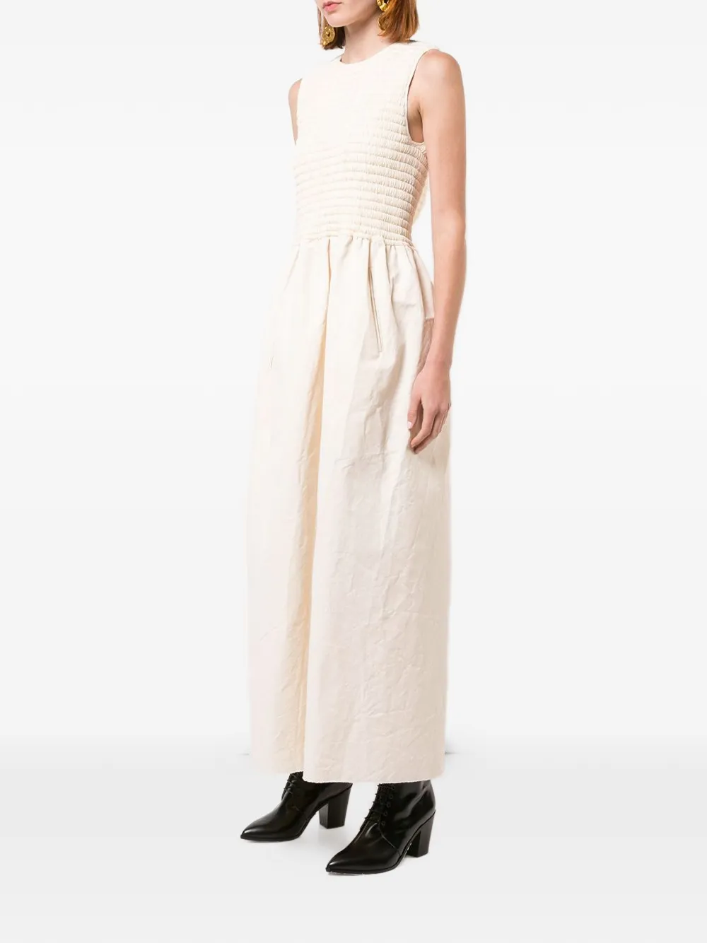 Uma Wang long sleeveless dress Beige