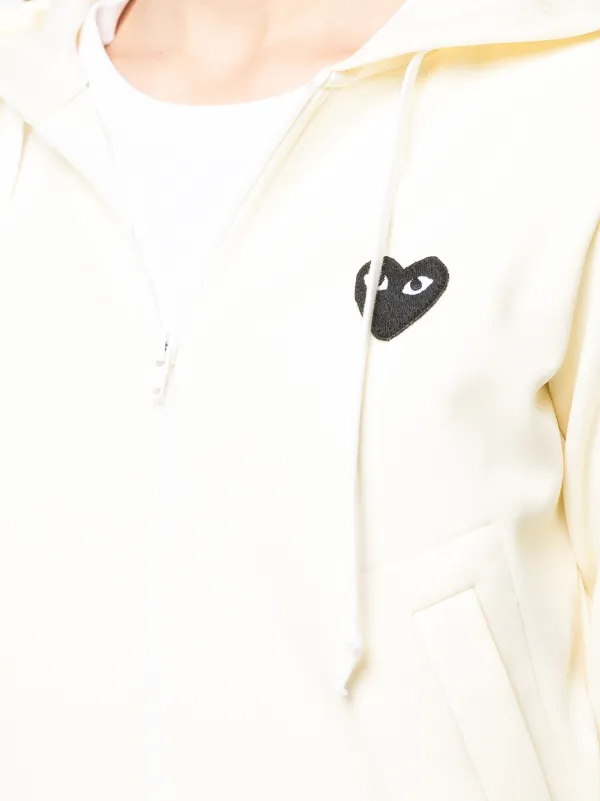 comme des garcons moletom com capuz cream