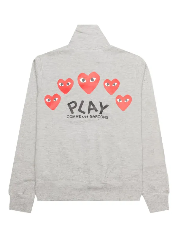 Comme Des Garçons Play Heart logo-patch Track Jacket | Grey
