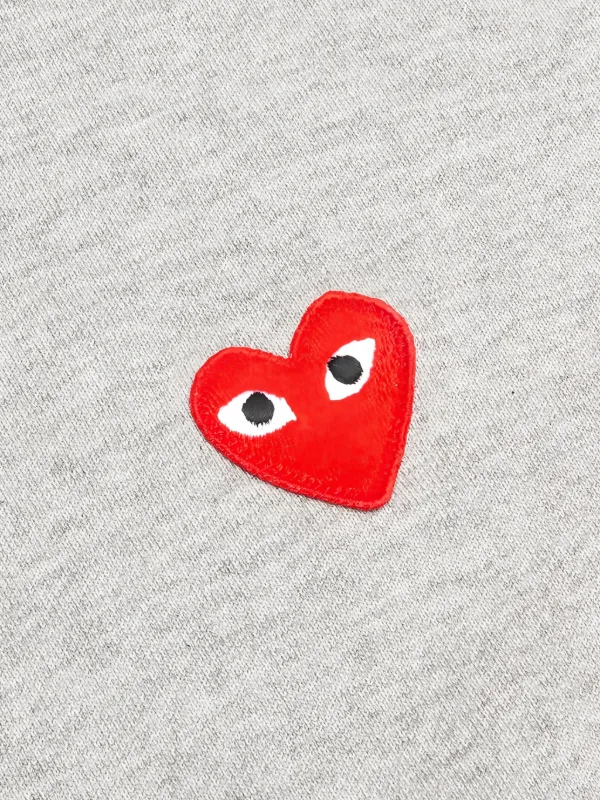 ☆COMME des GARCONS☆ Women's Institutional Logo Straight Fi Comme Des Garçons Play Heart logo-patch Track Jacket | Grey