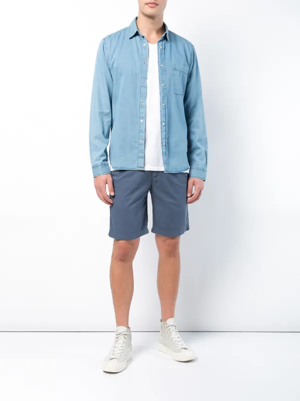 SAVE KHAKI UNITED セーブカーキユナイテッド SAVE KHAKI UNITED 長袖シャツ S コットン ブルー 古着の販売・通販なら