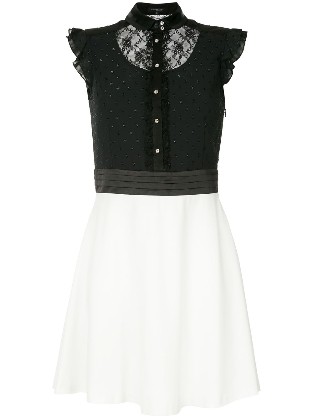 фото Loveless monochrome lace detail dress