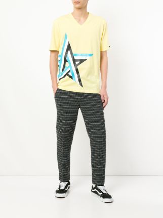 striped star print T-shirt展示图