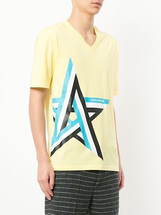 striped star print T-shirt展示图