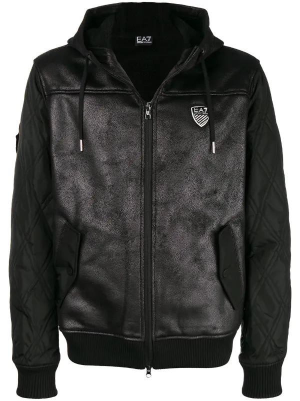 ea7 leather jacket
