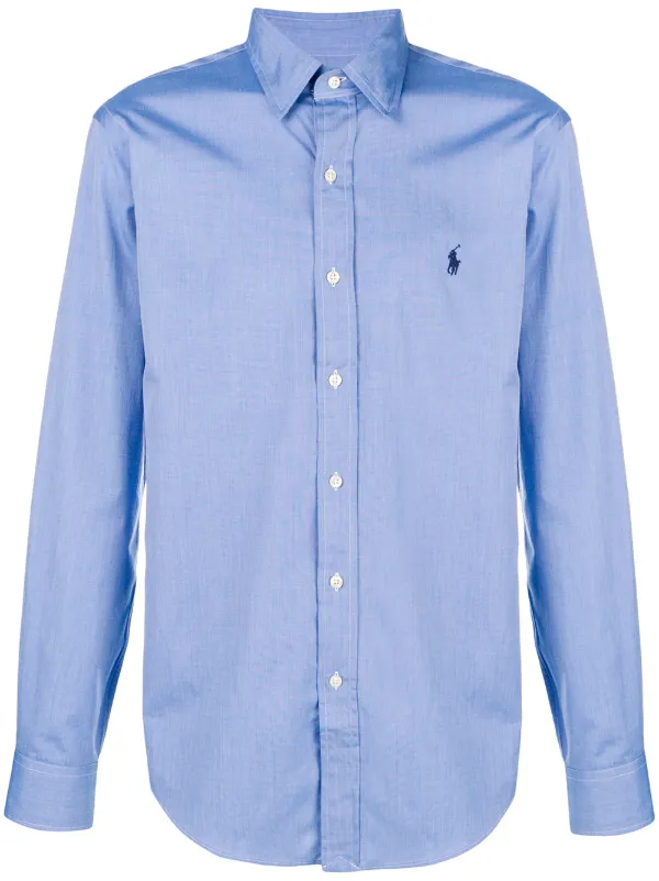 ralph lauren blue long sleeve shirt