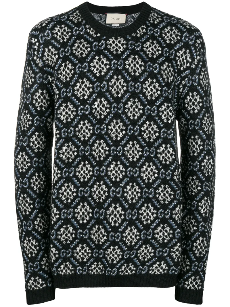Gucci джемпер с узором GG Supreme