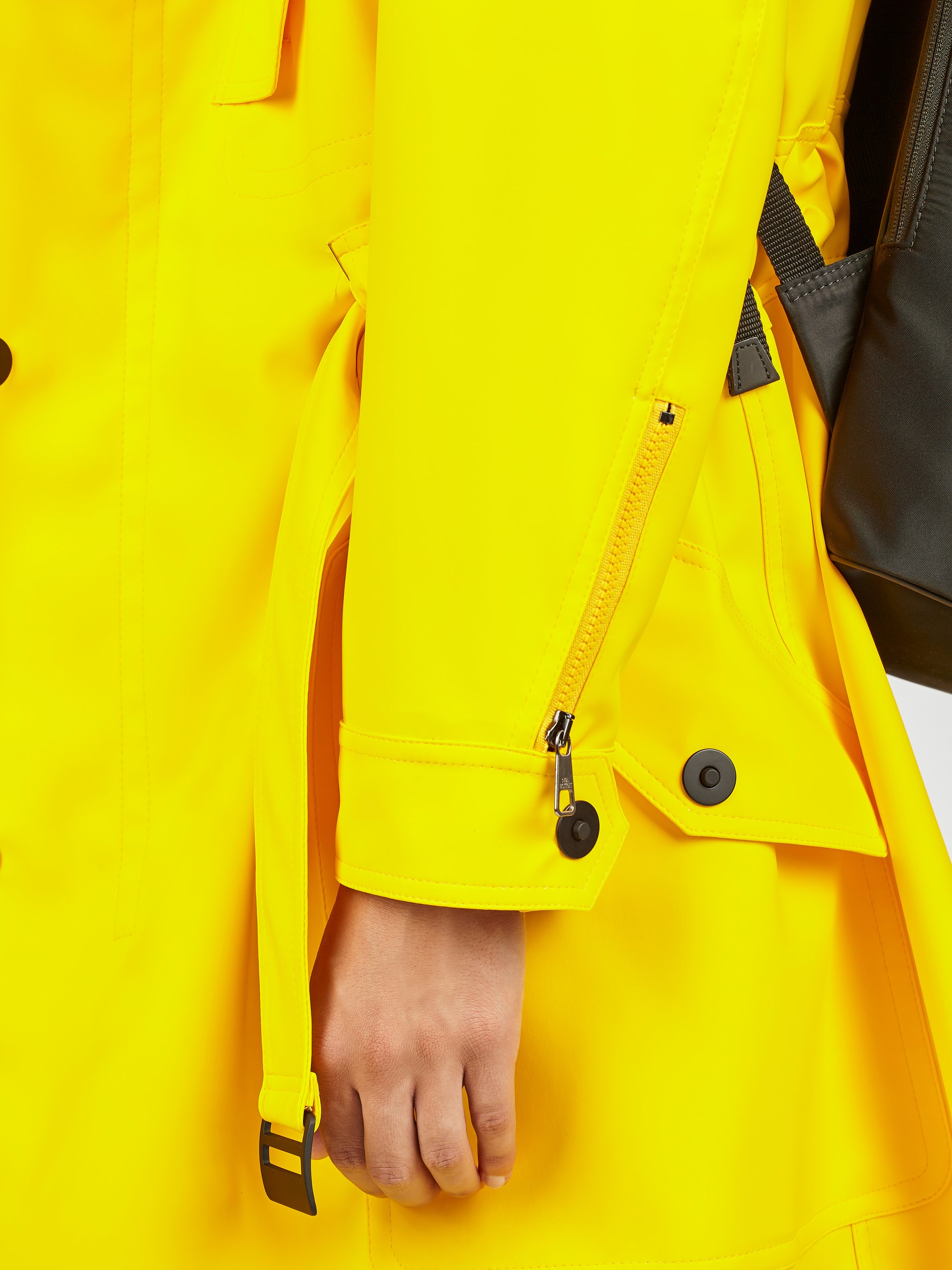 Waterproof Rubber Hooded Raincoat