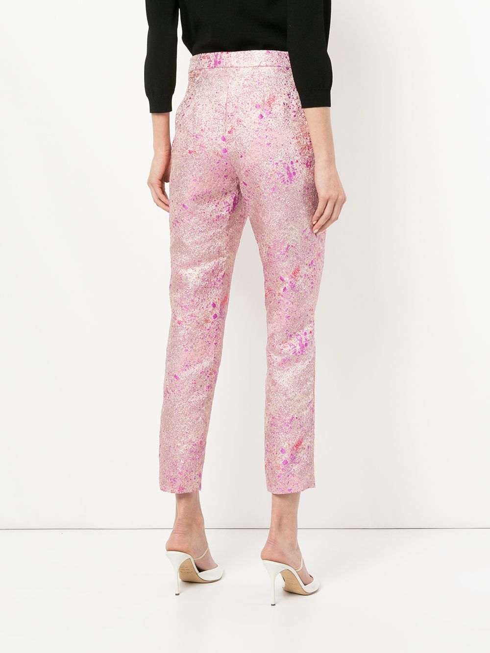 фото Semsem paint splatter metallic trousers