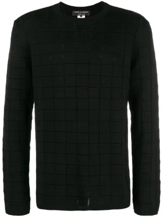 Comme Des Garçons Homme Plussquare knit sweater square knit
