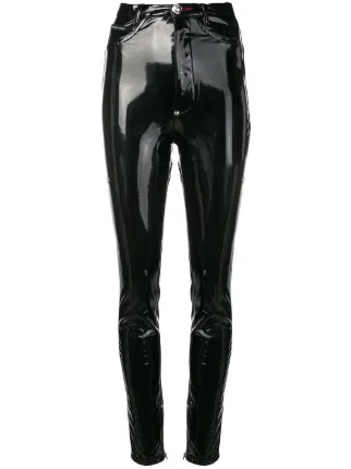 skinny vinyl trousers