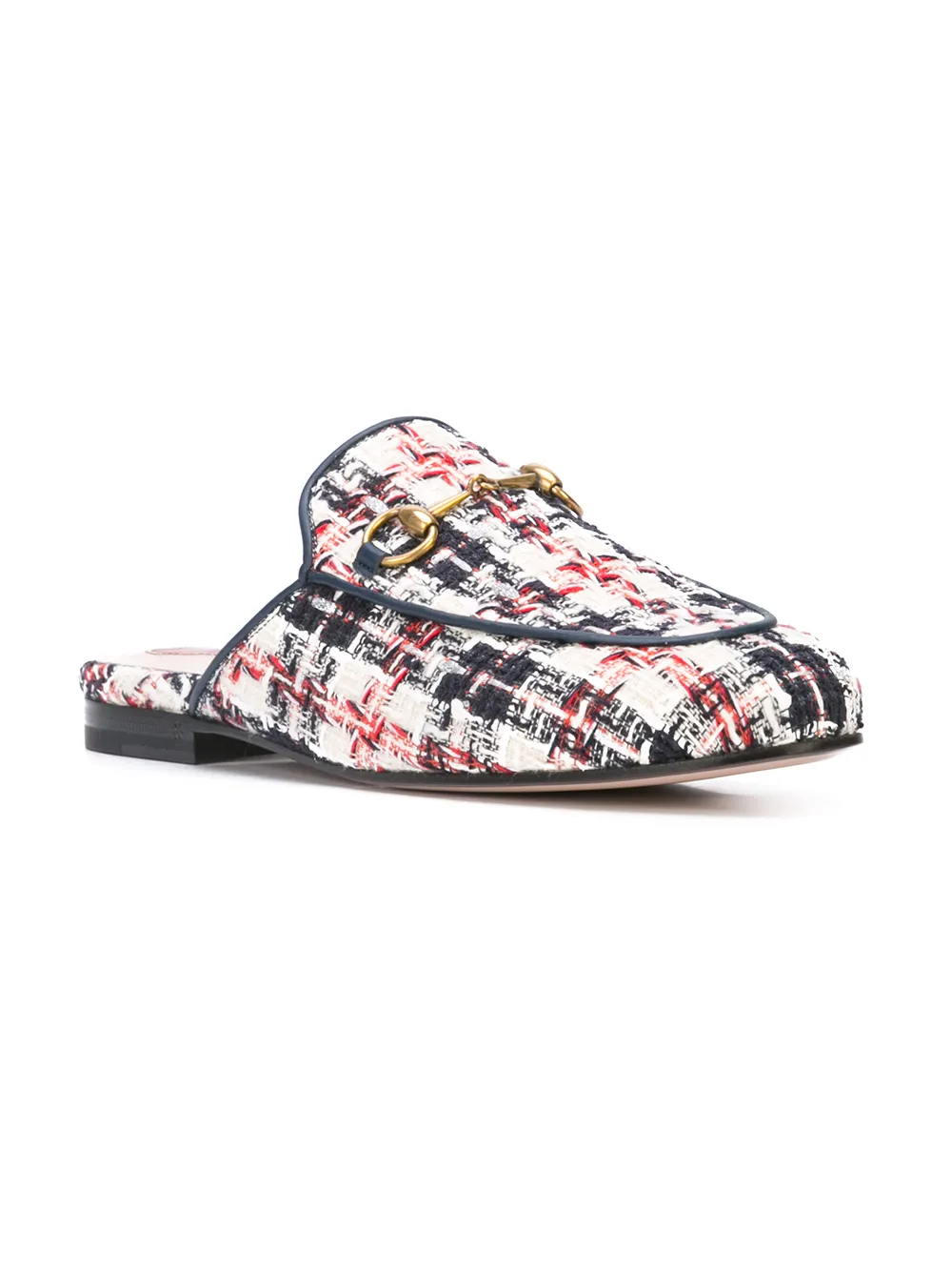 gucci tweed mules