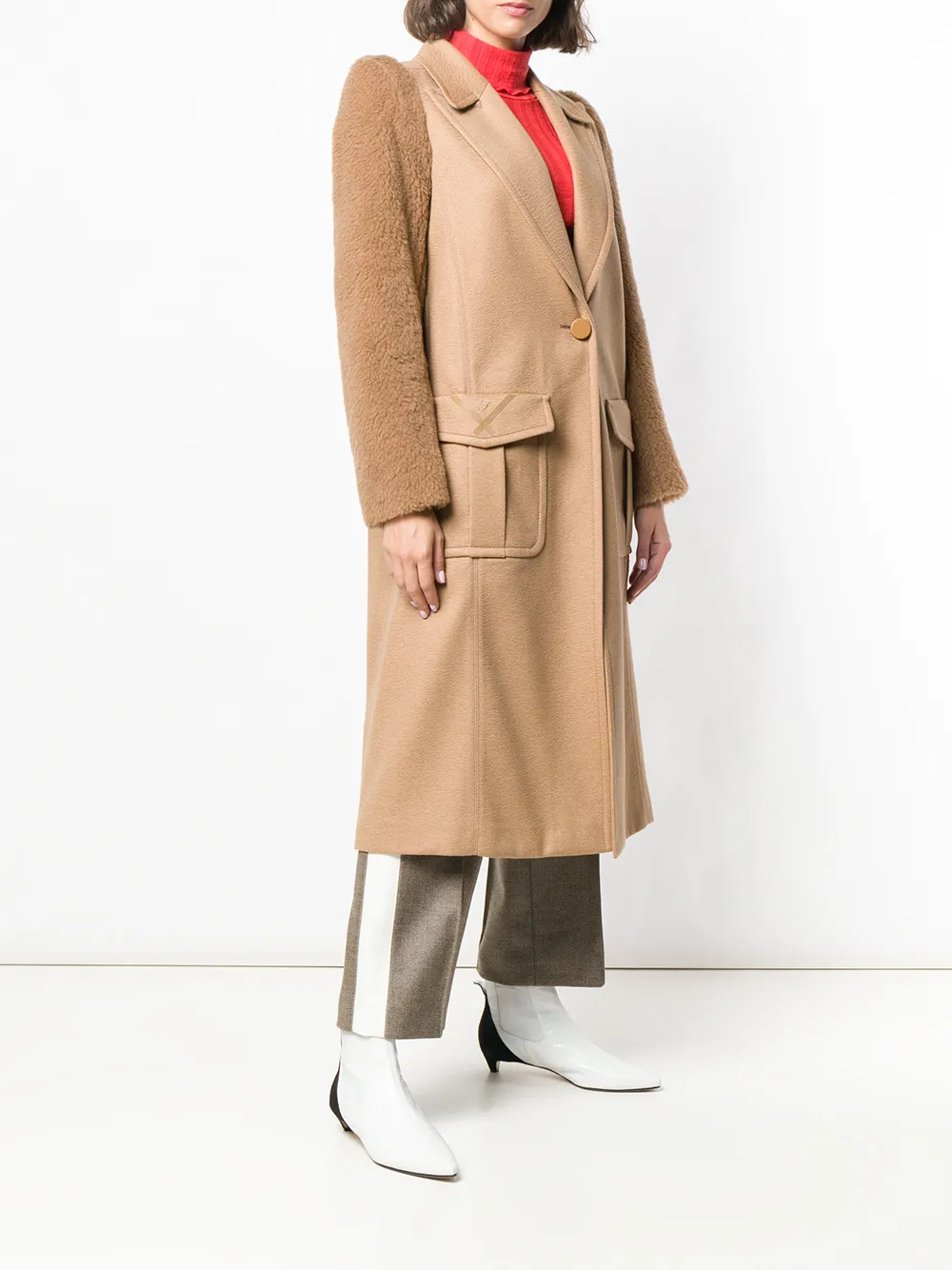 FENDI single breasted coat Bruin