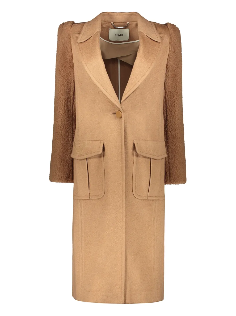 FENDI single breasted coat Bruin