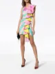 Image 2 of Halpern waterfall detail halterneck mini dress
