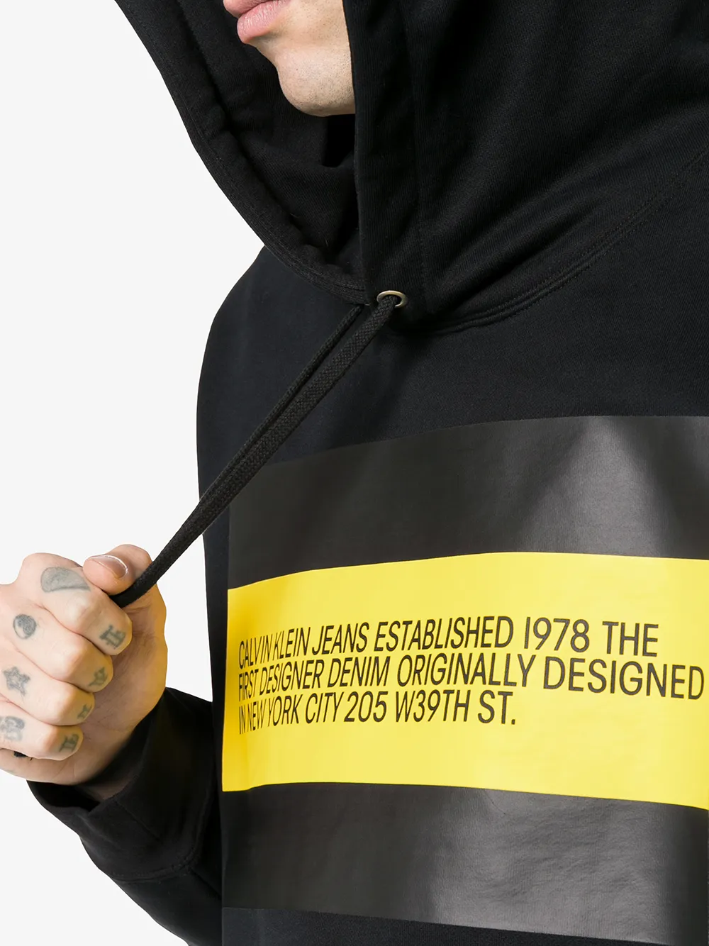 Calvin Klein Jeans Est. 1978 hoodie met vlag Zwart