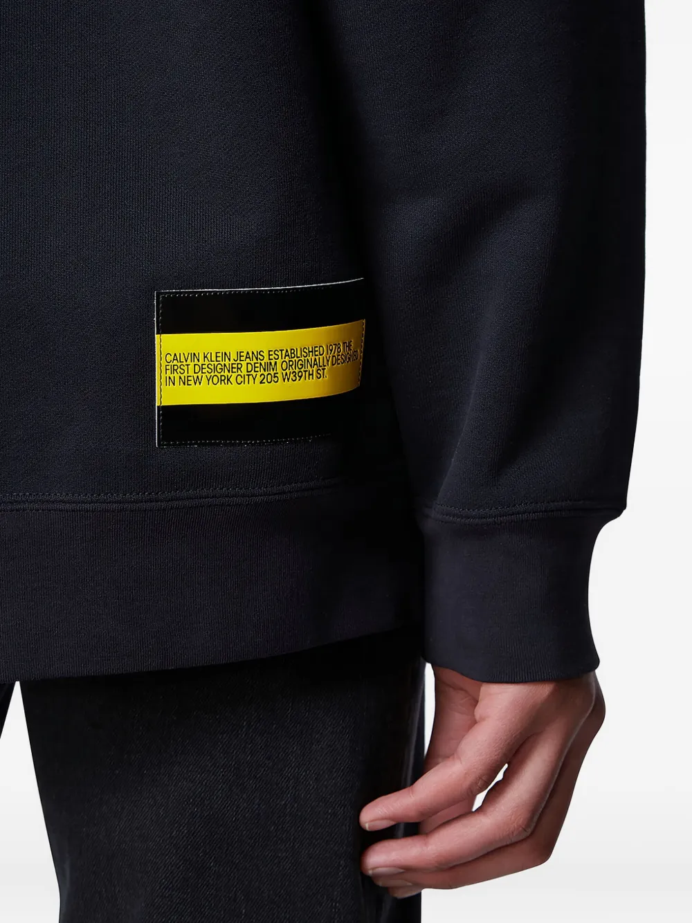 Calvin Klein Jeans Est. 1978 hoodie met vlag Zwart