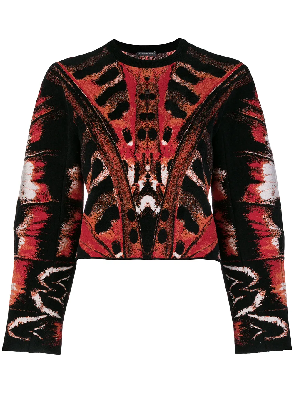 Alexander McQueen Oberteil mit Print - Schwarz