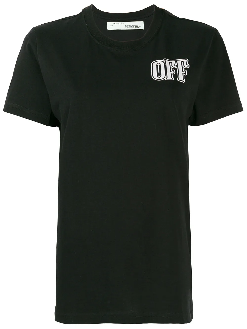 Off-White T-Shirt mit Lippen-Print - Schwarz