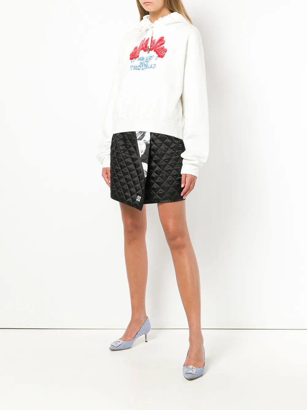 Off-White Heart Not Troubled hoodie - Wit