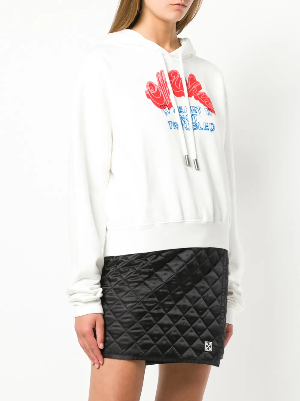 Off-White Heart Not Troubled hoodie Wit