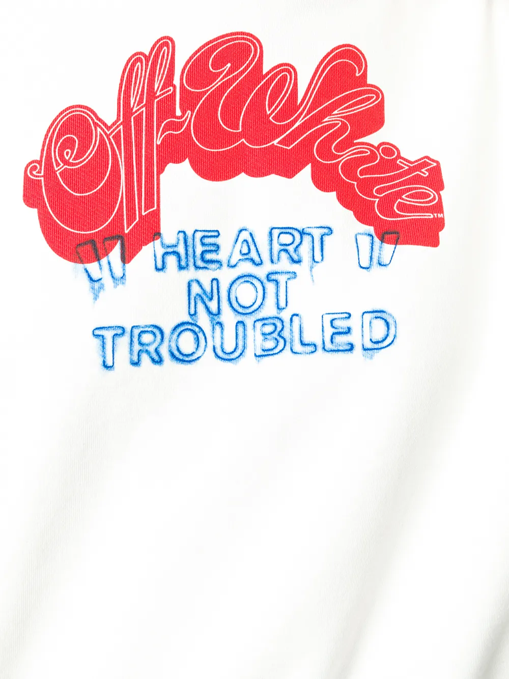 Off-White Heart Not Troubled hoodie Wit