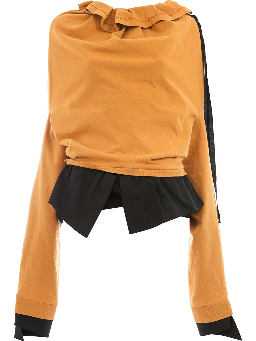 

Aganovich ruffle neck sweatshirt - Amarillo