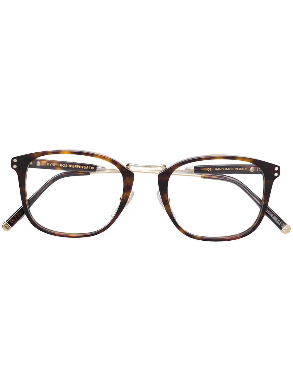 

Retrosuperfuture tortoiseshell-effect square glasses - Brown